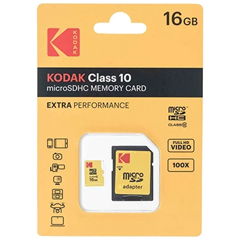 کارت حافظه microSDHC کداک مدل EXTRA PERFORMANCE کلاس 10 همراه با آداپتور ظرفیت 16 گیگابایت